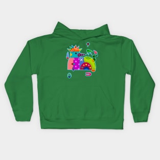 bird is fun color art Kids Hoodie